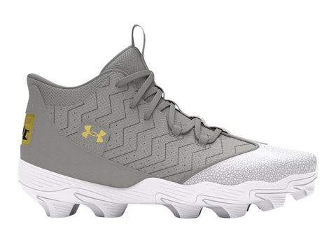 Under Armour Harper 9 Youth Molded Cleat Grey